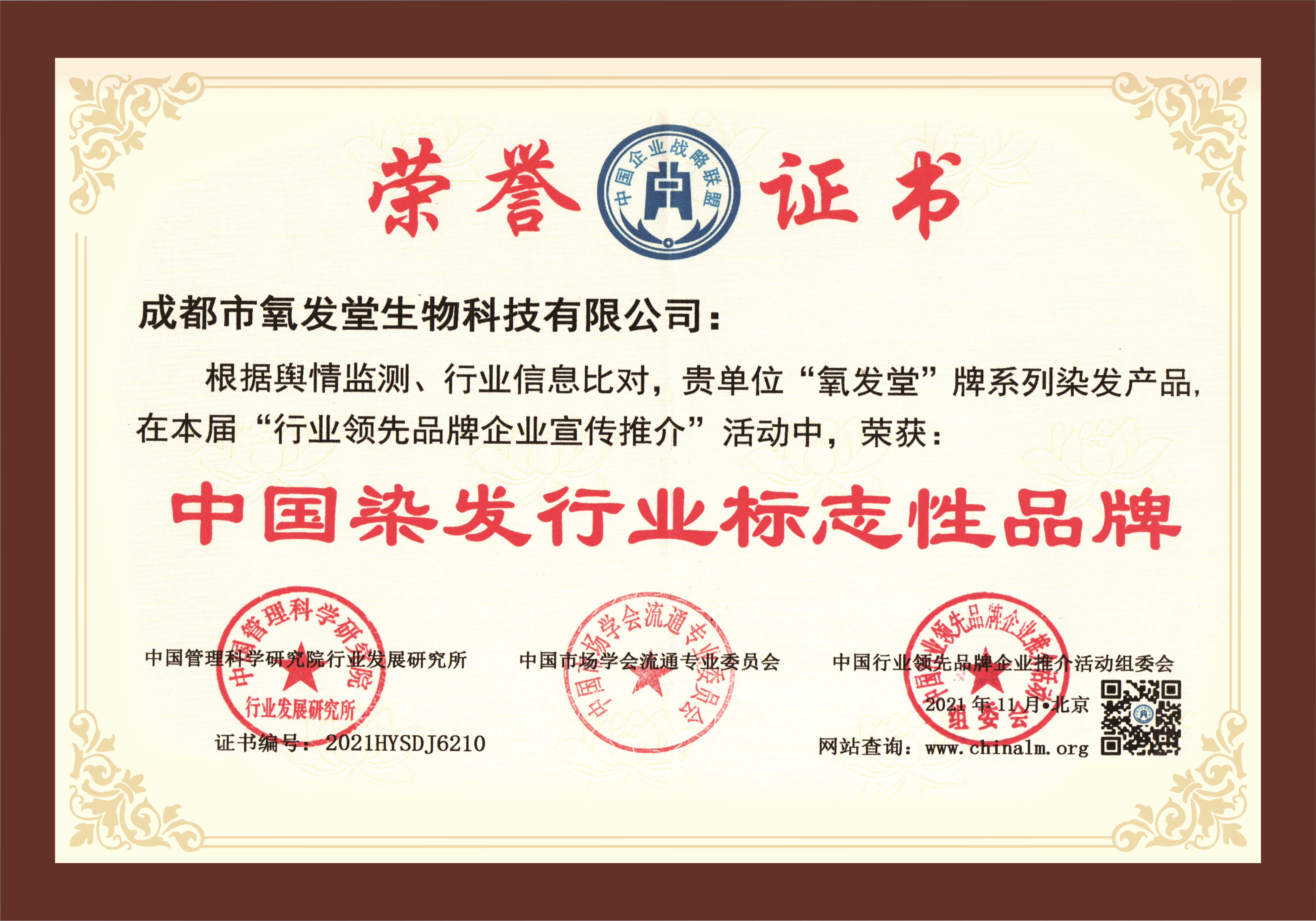 品牌榮譽(yù)-染發(fā)行業(yè)標(biāo)志性品牌